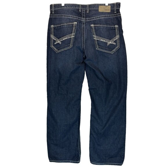 BKE Men's Bootcut Jeans - Dark Blue - Picture 3 of 8